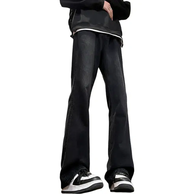 巴塞罗那足球俱乐部 美式复古高街风弹力百搭薄款休闲裤牛仔裤 男女同款