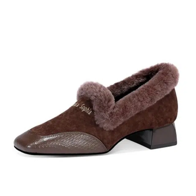 JESSICA SOPHIA Square Toe Block Heel 3.5cm