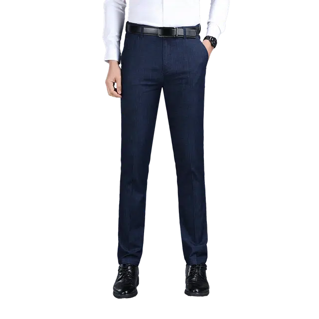 富铤 纯色基础款简约百搭日常垂顺通勤直筒西装裤 男款