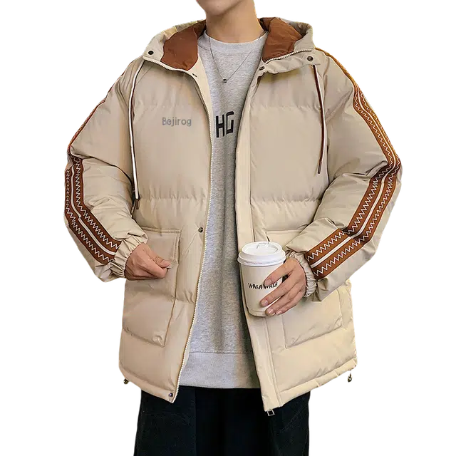 北极绒 时尚连帽防风保暖加厚休闲棉服 男女同款