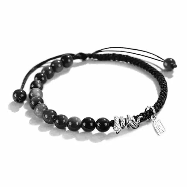 琉堇 龙蛇飞舞 国潮本命年生肖蛇缠绕手饰 福牌红色转运珠小众设计 生日纪念日  礼盒装 水晶 手链 男女同款情侣款