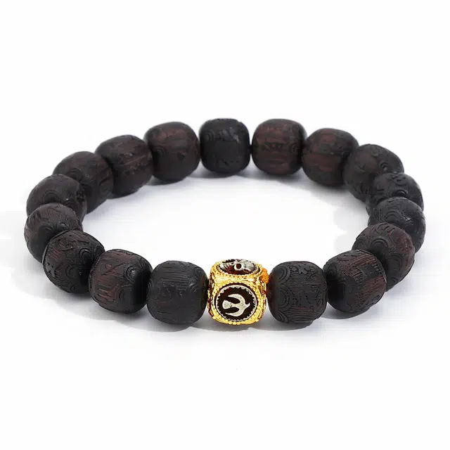 岁月静好 文玩雕刻六字箴言禅意复古大气盘玩佛珠 本命年转运串珠高桥剑鹰 乙巳蛇年招财破太岁 事业有成#好运 黑檀 手串 男女同款情侣款