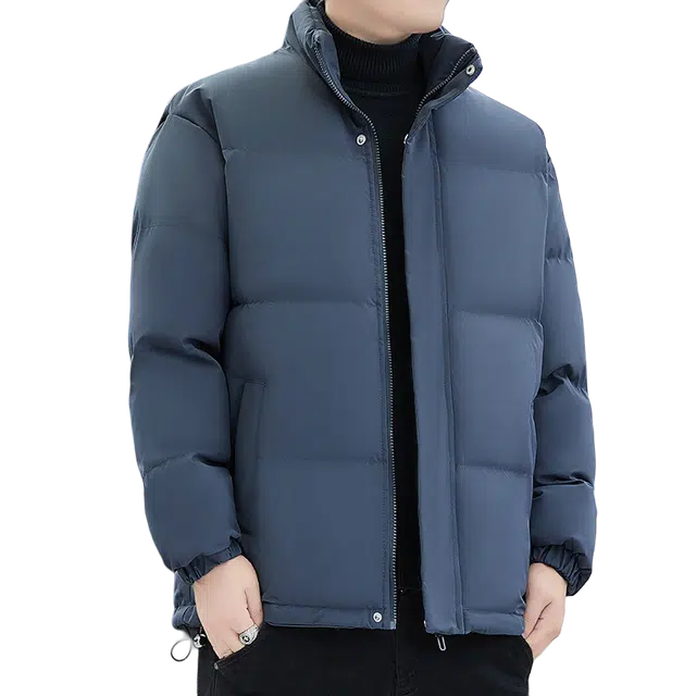 北极绒 立领宽松纯色保暖棉服 男款