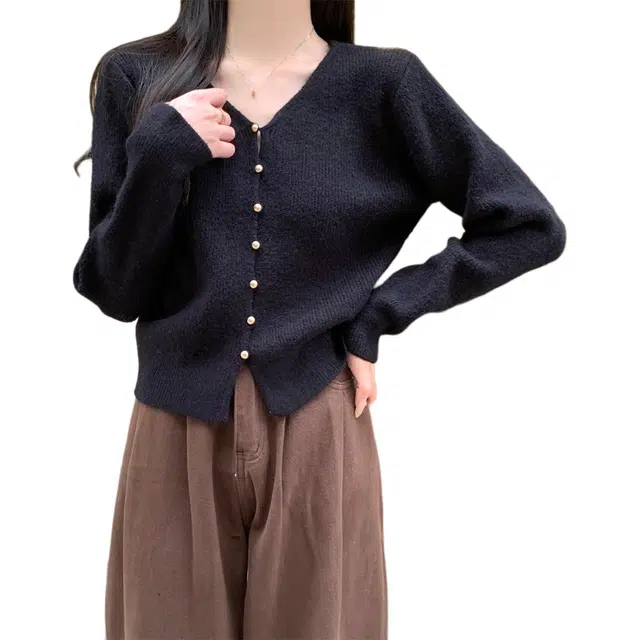 水中花 韩版宽松百搭针织衫 女款