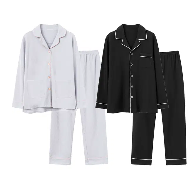 好福份 舒适透气休闲长袖长裤睡衣套装 男女同款