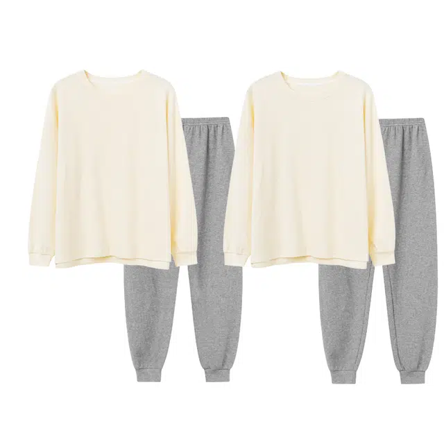 好福份 简约休闲舒适可外穿长袖长裤睡衣套装 男女同款