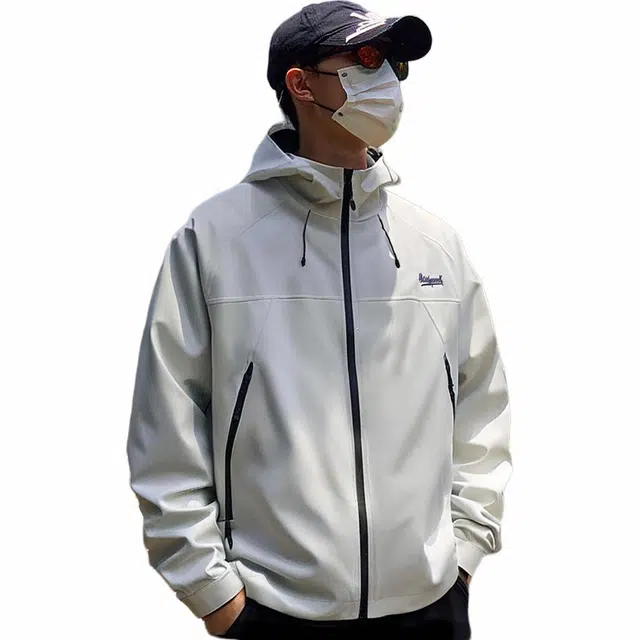 雅鹿  户外简约基础款撞色三防连帽登山宽松百搭休闲山系三合一  防水防风防泼水冲锋衣 男女同款