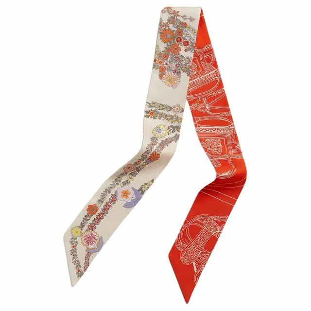 Hermes Silk Scarf Red
