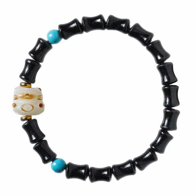 素于 国潮新中式轻奢高级感文玩好运连连诸事顺遂佛珠念珠考试上岸盘玩礼盒#幸运 檀木 手串 男女同款情侣款