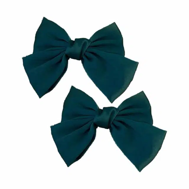 简应舒 大蝴蝶结 弹簧夹子后脑勺发卡高级感夹子发卡 缎面 头饰发夹 女款