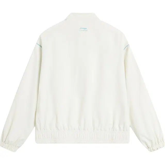 李宁儿童夹克 运动生活系列 立领拉链休闲舒适 云雾白 青少年