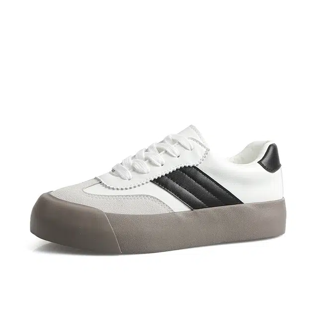 小鹿米利 舒适小众设计 简约百搭 复古经典 增高 低帮 生活休闲鞋 女