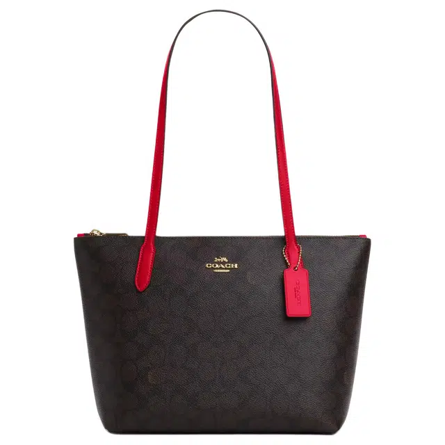 COACH Canvas 24 Logo Tote