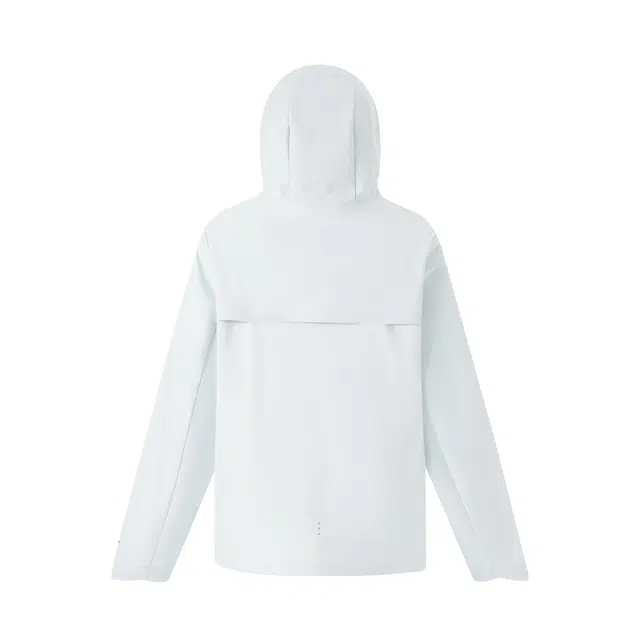 青少年  李宁儿童 综合体能系列 纯色拉链连帽防风运动风衣 浅雾灰