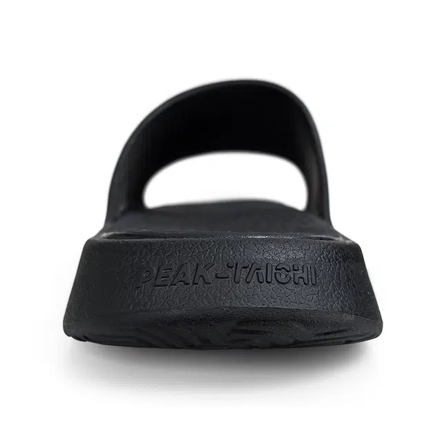 匹克 态极 毒液配色 潮流休闲 百搭 拼接涂鸦 防滑防磨减震一字拖鞋 男女同款 黑白色