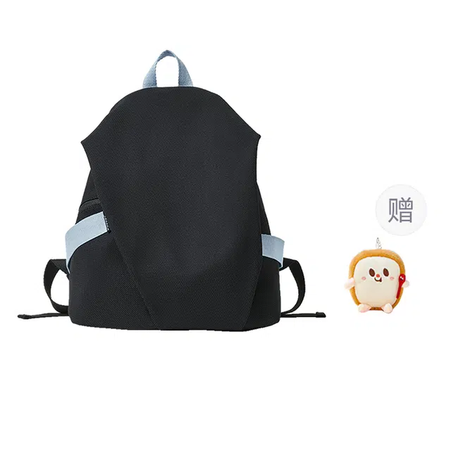 波斯丹顿 空气感百搭简约 织物 双肩包 男女同款情侣款 黑色/杏色