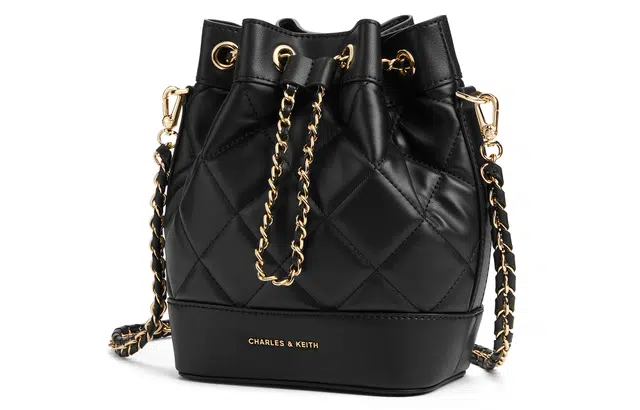 Charles & Keith Quilted Chain Backpack