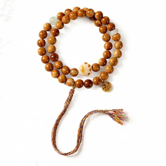 九隆古 可爱碳烧猫爪款双圈 新中式流苏手饰#好运 库克 菩提类手串 男女同款情侣款