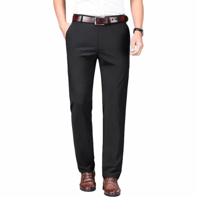 金盾 加绒加厚保暖直筒商务弹力休闲裤 男款