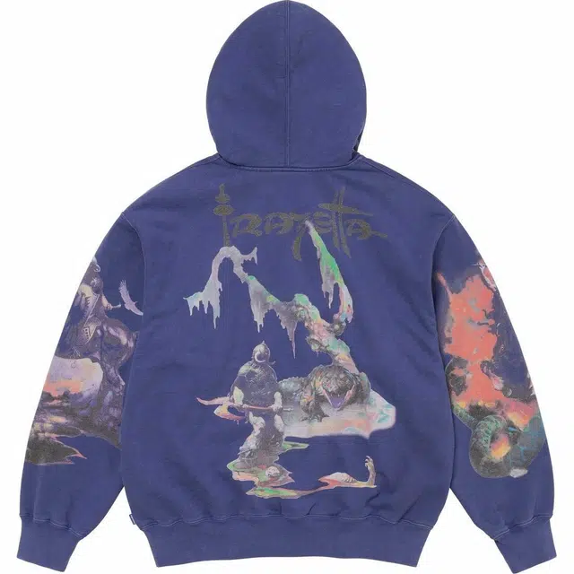 Supreme x Frank Frazetta Zip Up Hooded Sweatshirt