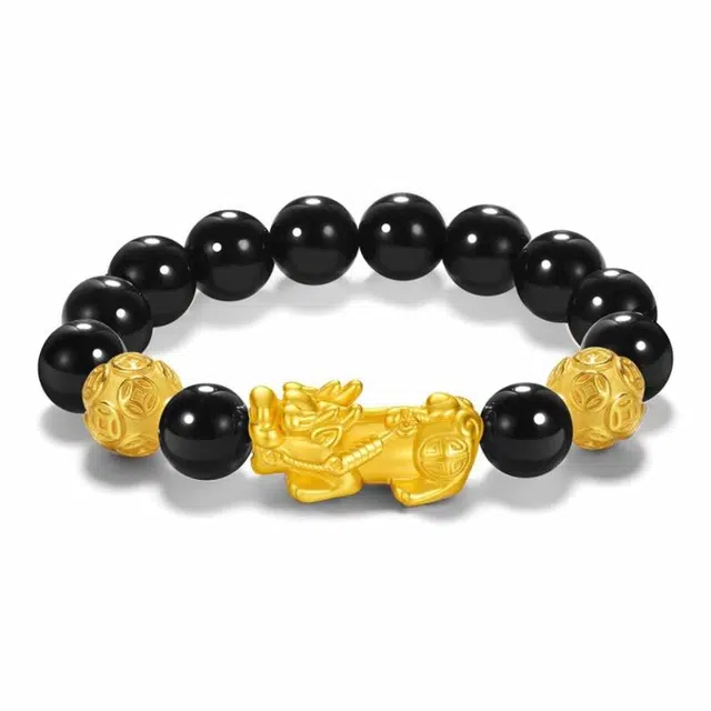 富珠汇 貔貅招财纳福文玩 八方来财纳福轻奢六字真言踩小人好运 白玉菩提 手串 男女同款情侣款