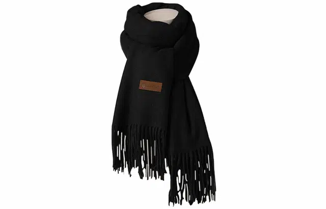 优幽兰 百搭日系风学生时尚纯色保暖软糯护颈防寒秋冬季韩版氛围感休闲简约高级感穿搭 仿羊绒 绒线围巾 女款