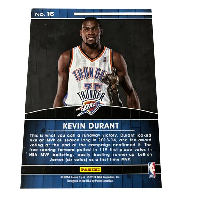 PANINI KD 2013-14 NBA MVP