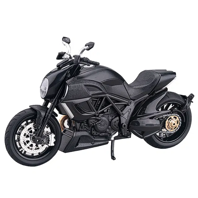 华一 杜卡迪大魔鬼 氛围感 机车展示盒 收藏 合金车模 成品模型