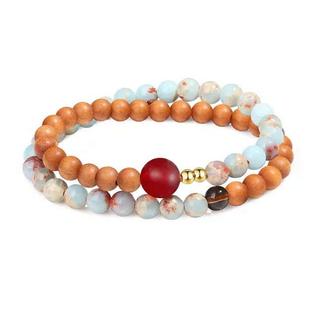 普陀山文创 新中式招财转运复古百搭高级感手饰 生日送礼 檀木 手串 男女同款情侣款