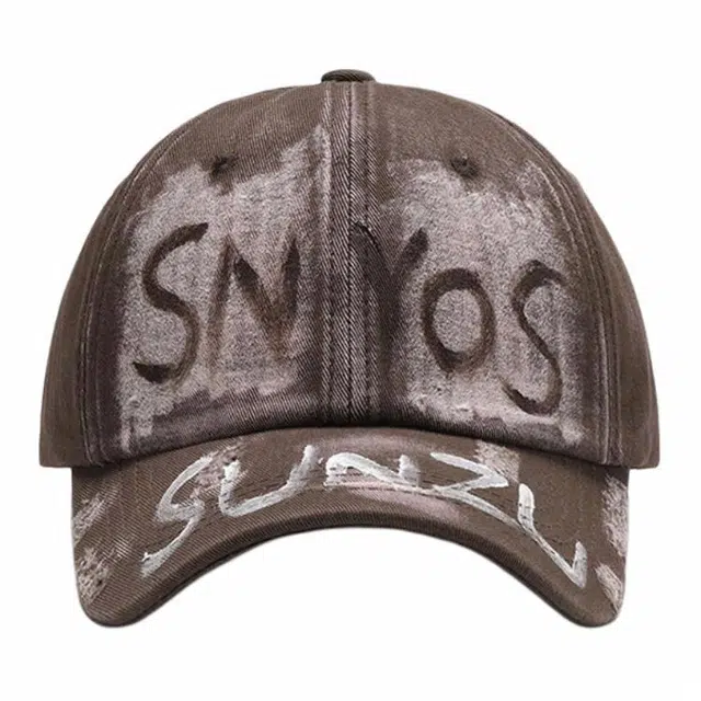 浪莎 字母涂鸦弯檐软顶棒球帽男女生户外个性百搭透气鸭舌帽 棉 鸭舌帽 男女同款情侣款