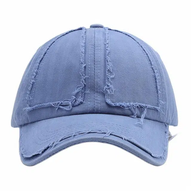 浪莎 美式复古男女同款软顶弯檐百搭透气棒球帽水洗磨破户外遮阳鸭舌帽 棉 鸭舌帽 男女同款情侣款