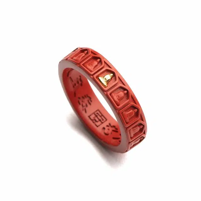 仙源 破障 无相佛 跑环 好礼 再造辰砂朱砂 玉石戒指 男女同款情侣款