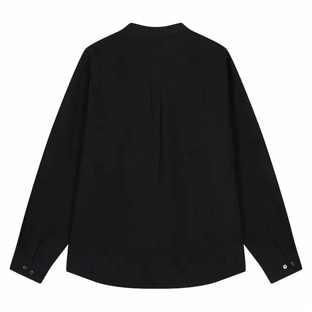 速写 纯色日常简约宽松长袖衬衫 男款