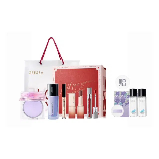 滋色 挚爱礼盒 彩妆套装 提亮肤色遮瑕定妆 四件套