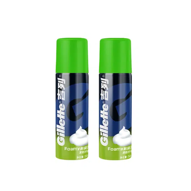 吉列 男士手动剃须泡沫 软化胡须 出差旅行便携装