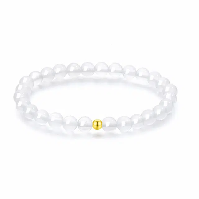 老凤祥 【白月光&恋爱表白礼】转运金珠手串 时来运转甜美少女心 精致清冷感女朋友闺蜜生日纪念日礼赠#好运 玛瑙 手链 女款