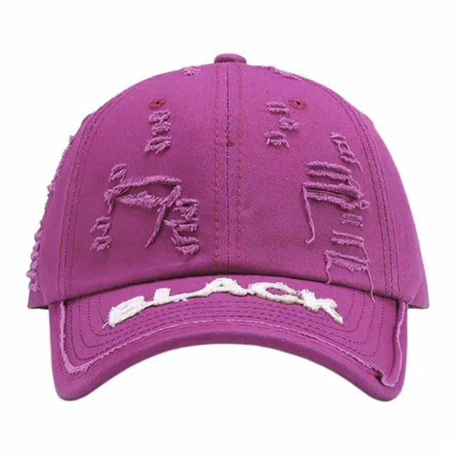 浪莎 字母刺绣磨破水洗软顶棒球帽子春季户外 棉 鸭舌帽 男女同款情侣款