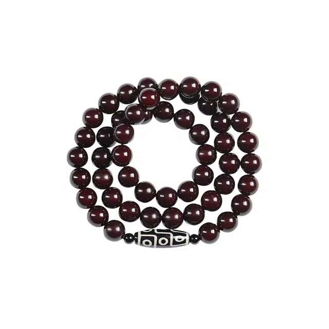 琢玉居 九眼天珠 多圈叠戴念珠盘玩佛珠文玩  平安吉祥 好运 菩提根 手串 男女同款情侣款