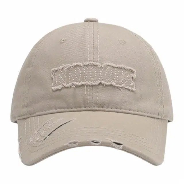 浪莎 字母贴布刺绣大头围户外弯檐时尚百搭透气 棉 鸭舌帽 男女同款情侣款