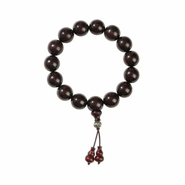 琢玉居 单圈文玩佛珠老料满金星檀香 复古国潮 轻奢大气 好运 檀木 木作手串 男女同款情侣款