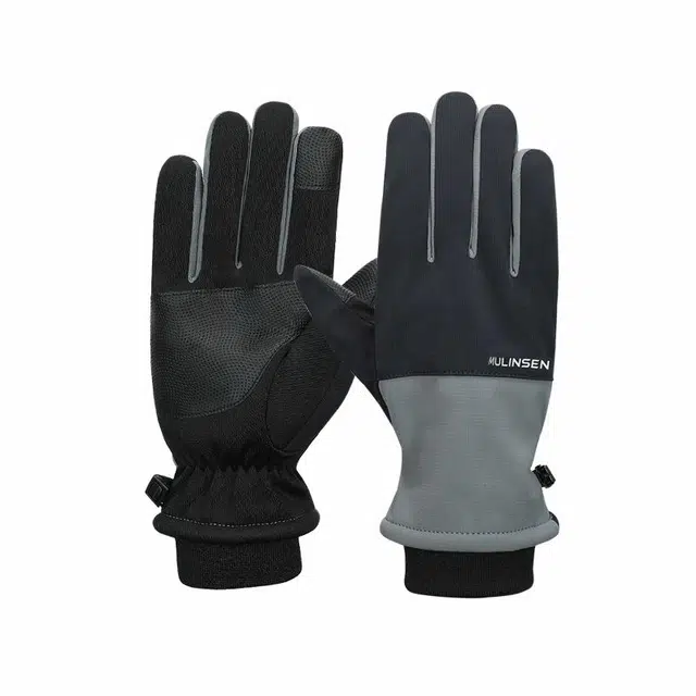 木林森 冬季骑行加绒加厚保暖防风防寒防水可触屏五指户外滑雪保暖 聚酯纤维 绒线手套 男女同款情侣款
