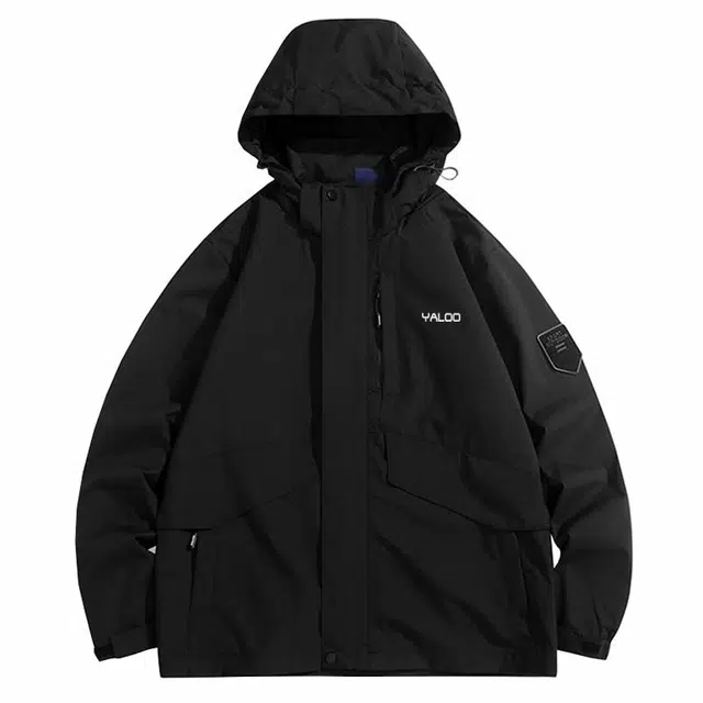 雅鹿  基础款户外工装山系百搭宽松休闲设计感运动登山骑行轻便连帽  防水防风防泼水冲锋衣 男女同款