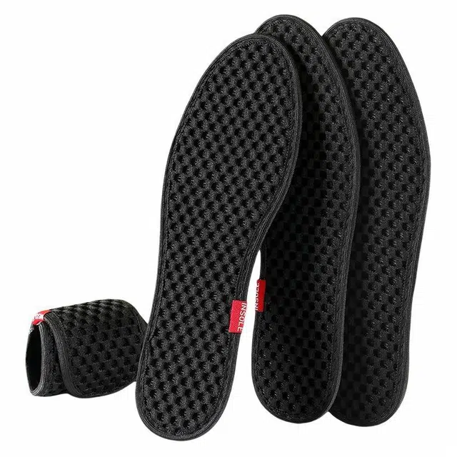 竹炭除臭 足印部落 皮鞋汗脚专用防臭透气软底舒适 吸汗网布 鞋垫 男女同款情侣款