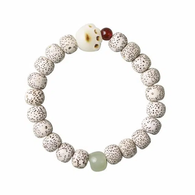 琉堇 新中式平安喜乐招财纳福许我无忧小众猫爪文玩佛珠链 水逆退散本命年岁岁平安有有钱花转运珠#好运 星月菩提 手串 女款