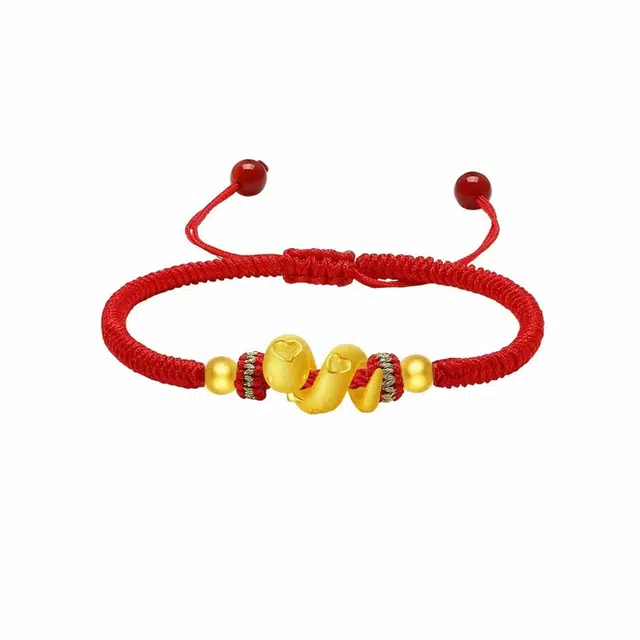 星珍思 【转运红绳】新中式国潮复古转运卷卷蛇手工编织绳手饰  招财纳福灵蛇配饰#好运 织物 手链 男女同款情侣款