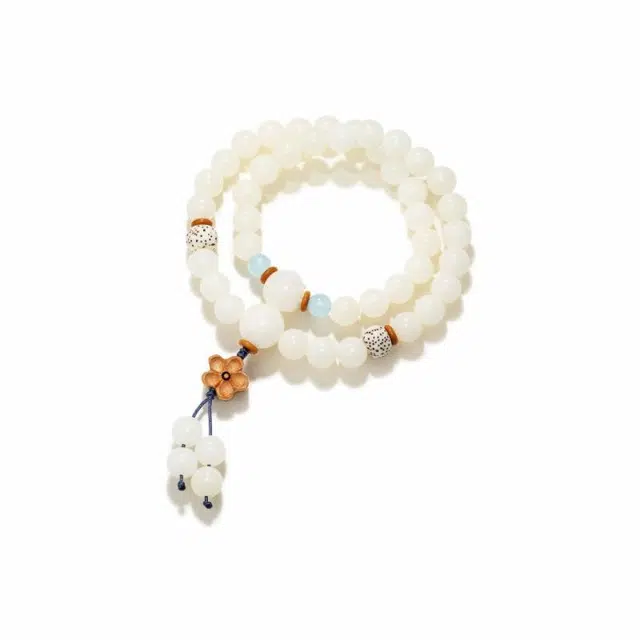 富珠汇 一帆风顺 前途似锦 长相思新中式转运串珠纳福 平安大吉双圈叠戴文玩 好运 小众 白玉菩提 手串 男女同款情侣款