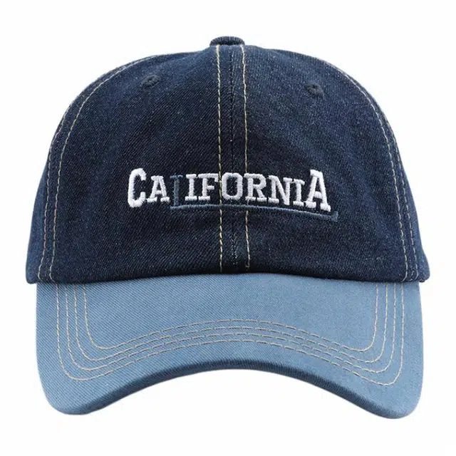 浪莎 个性字母刺绣拼色拼接牛仔棒球帽户外出行防晒遮阳鸭舌帽 男女同款 棉 鸭舌帽 男女同款情侣款