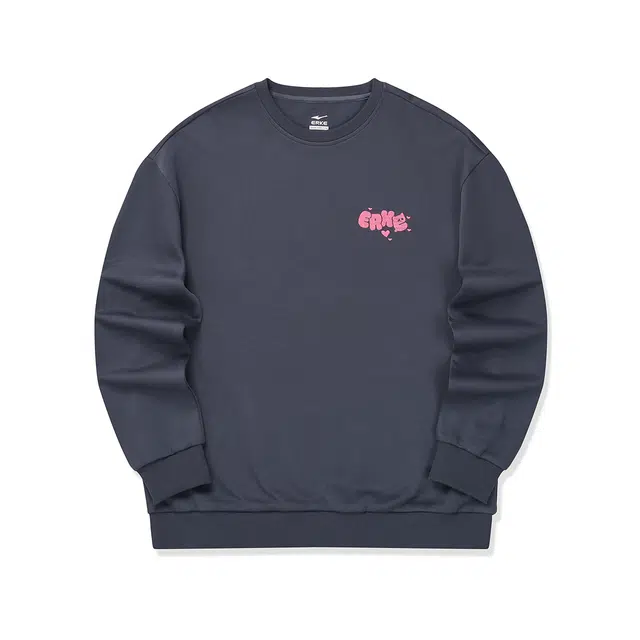 鸿星尔克 生活系列 熊抱爱意趣味字母爱心印花纯色宽松圆领套头卫衣 男款 垠郁灰