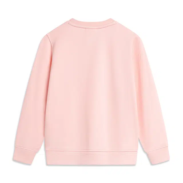 李宁儿童卫衣 运动生活系列 舒适休闲套头柔软 粉色 儿童款