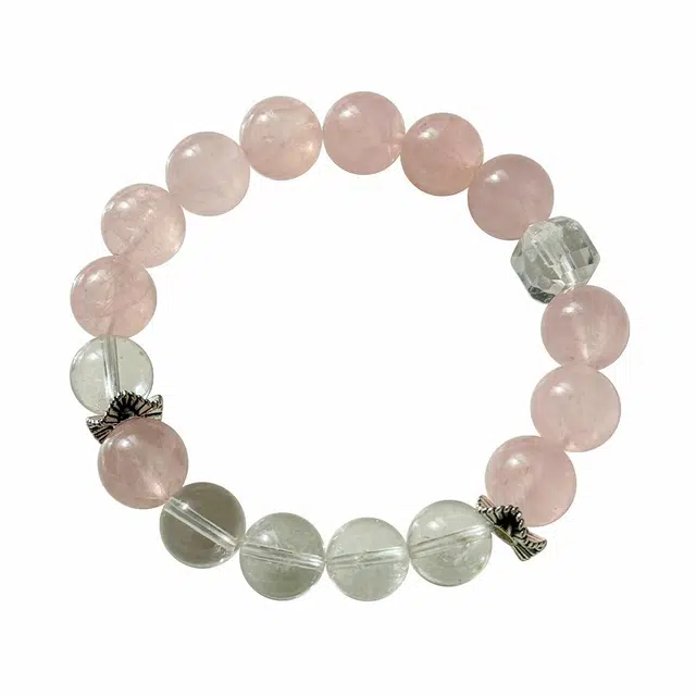 翠雅金楼 新中式国潮早日脱单招桃花甜美粉手饰 时来运转诸事顺遂本命年蛇年礼盒#好运 水晶 手串 女款